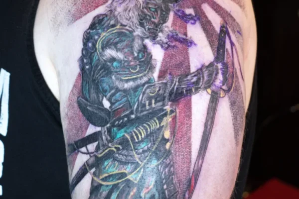 Japanese anime traditional tattoo