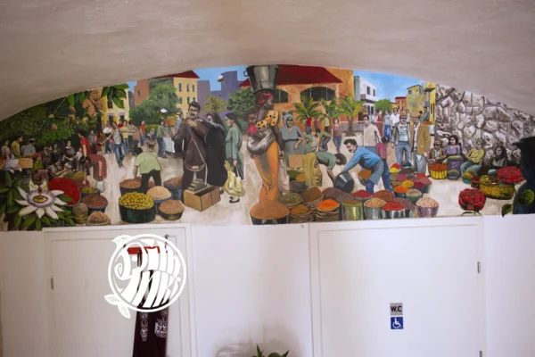 an old fashion open market wall art at terra verde shop
