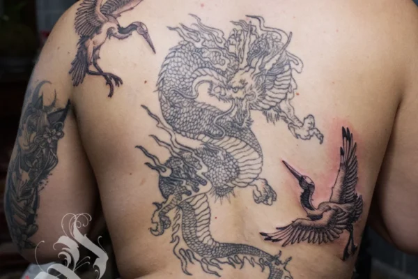 Japanese traditional back tattoo