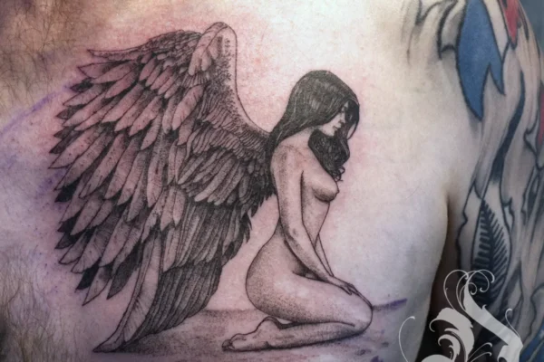 female angel tattoo