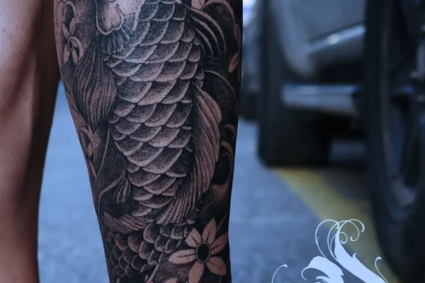 Japanese traditional koi tattoo